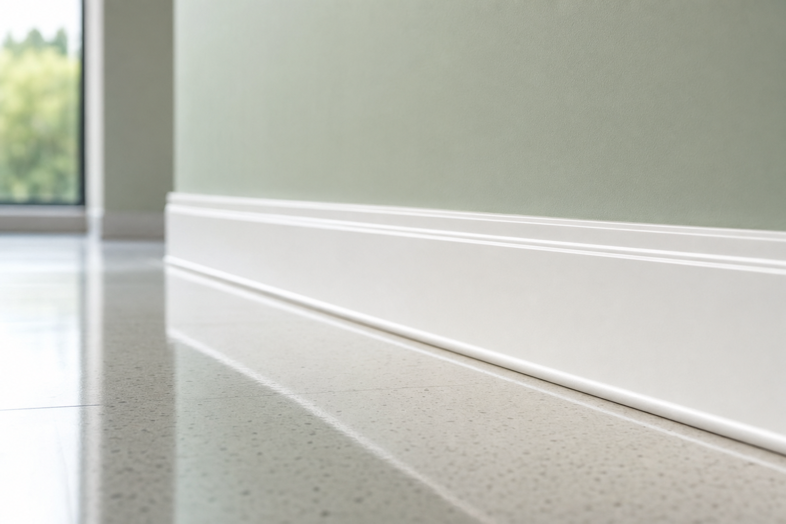 Post-construction cleaning of a renovated commercial space